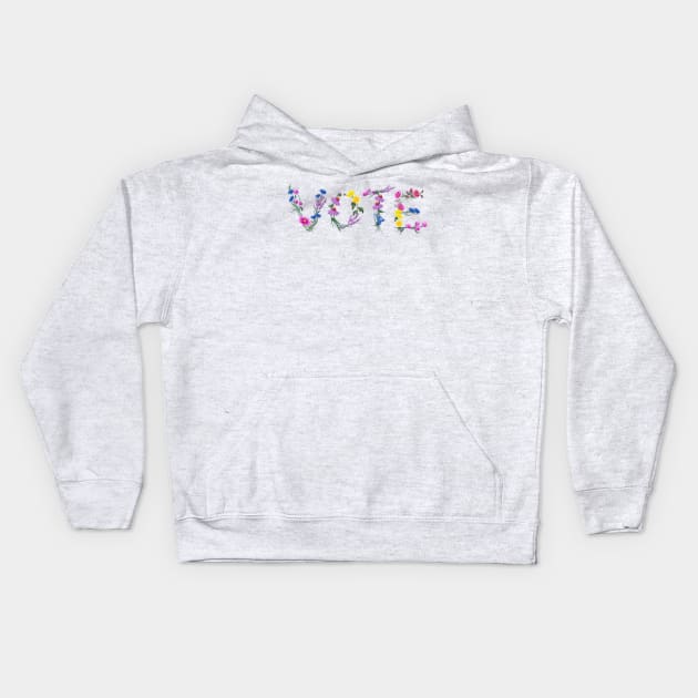 Vote (Wildflowers) Kids Hoodie by Star Sandwich